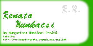 renato munkacsi business card